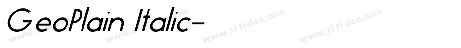 GeoPlain Italic字体转换